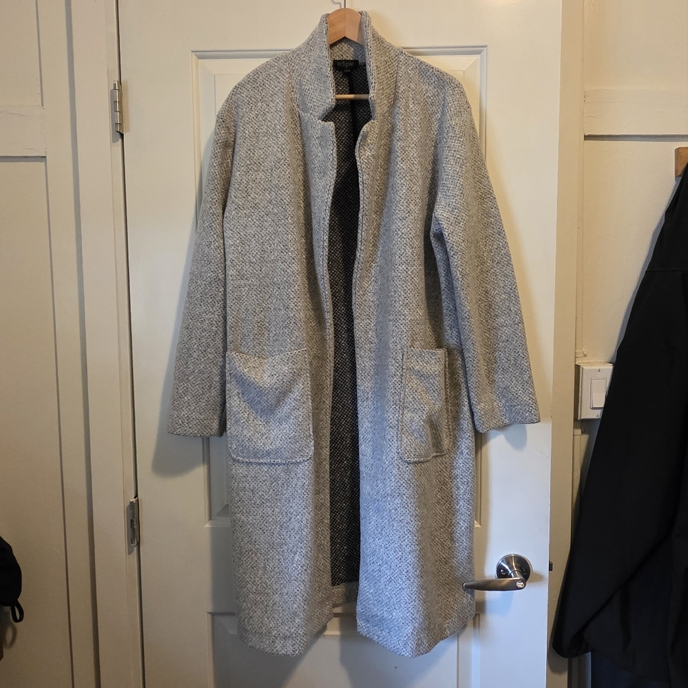 Eclipse Women's Textured Gray Trench Coat